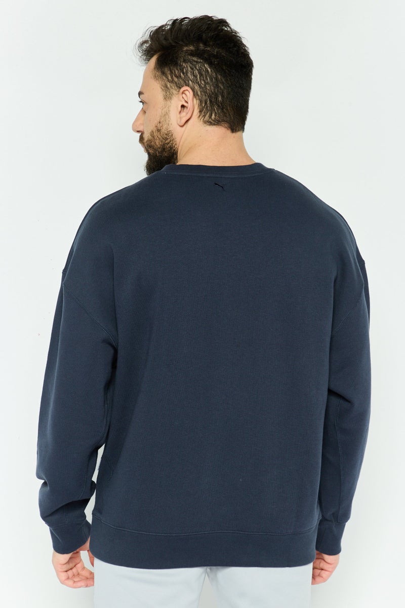PUMA Puma x Select Men Sportswear Fit Long Sleeve Outdoor Sweatshirt, Navy  - Image 4
