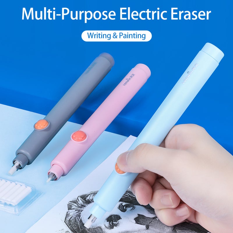 tenwin Electric Eraser Rechargeable with 10 5mm Refills and 10 2.3mm Refills - Mechanical Erasers for Artists - Precision Detail Erasing for Drawing Drafting - Image 3