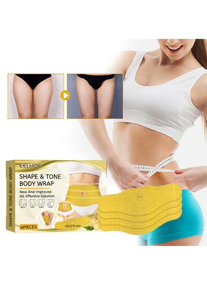 EELHOE - Shape & Tone Body Wrap,Slimming Patch, Weight Loss Patch, Promotes Fat Burning on the Abdomen, Tightens the Waist, Anti-Cellulite, Supports Fast Weight Loss 4 Pcs - Image 1