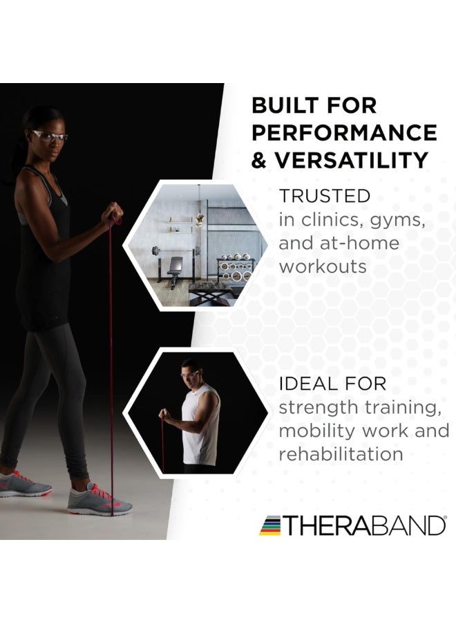 TheraBand Professional Resistance Tubing Loop – Advanced Level 6 – High-Intensity Exercise Loop for Lower Body, Glutes & Speed Training – Black (Medium Loop) - Image 5