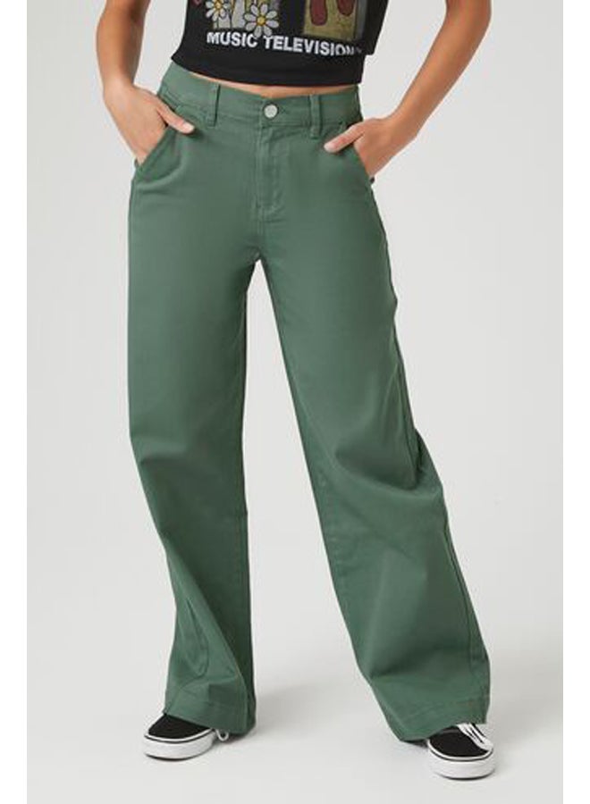 FOREVER 21 Twill Straight-Leg Pants - Image 2