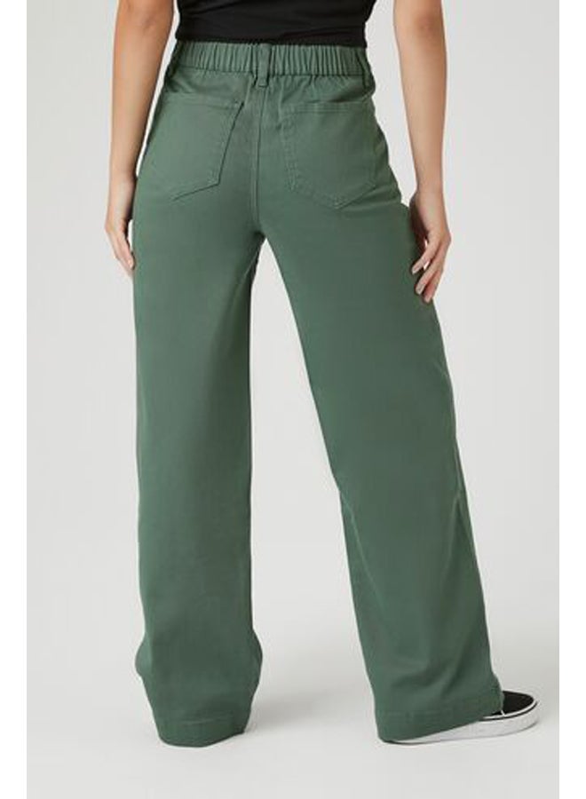 FOREVER 21 Twill Straight-Leg Pants - Image 4