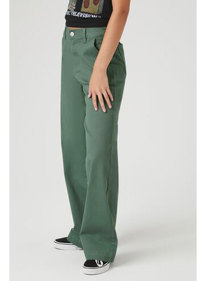 FOREVER 21 Twill Straight-Leg Pants - Image 3