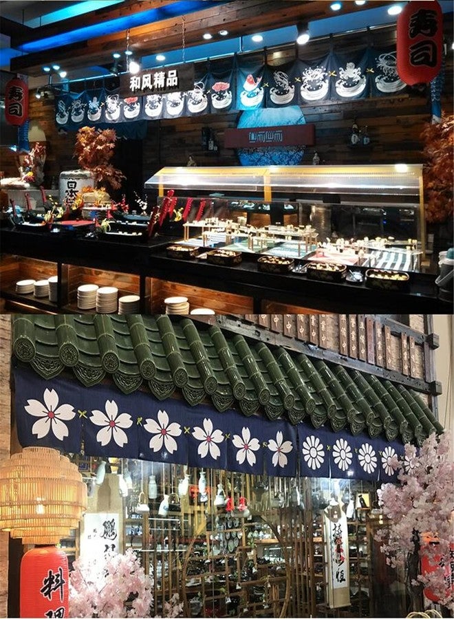 Zzooi Noodles Shops Doorway Short Noren (Japanese Curtain) - Japanese Noodle Curtains 47x12 Inches - Image 2