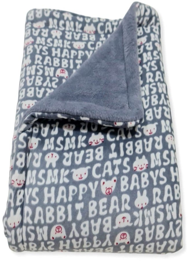 BRANDONN New Born Baby Blankets All Season Fluffy 3 Layered Wrapping Sheet for Baby Boys and Baby Girls, 87 cm x 70 cm, (0-6 Months) (Flannel/Fur & Velvet, lightweight) - Image 1
