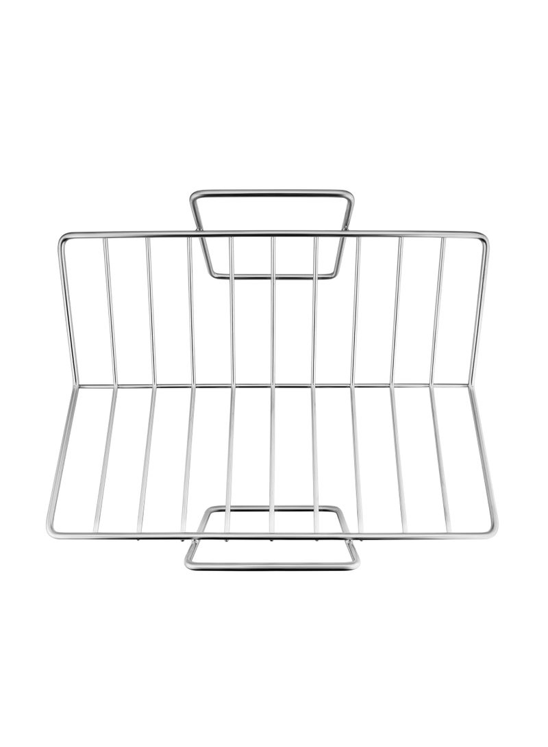 E-far E-far Turkey Roasting Rack, Stainless Steel Rib Rack for Roasting, Grilling and Smoking, 14.4 x 10 inches, V Shaped & Heavy Duty, Dishwasher Safe (Large) - Image 1