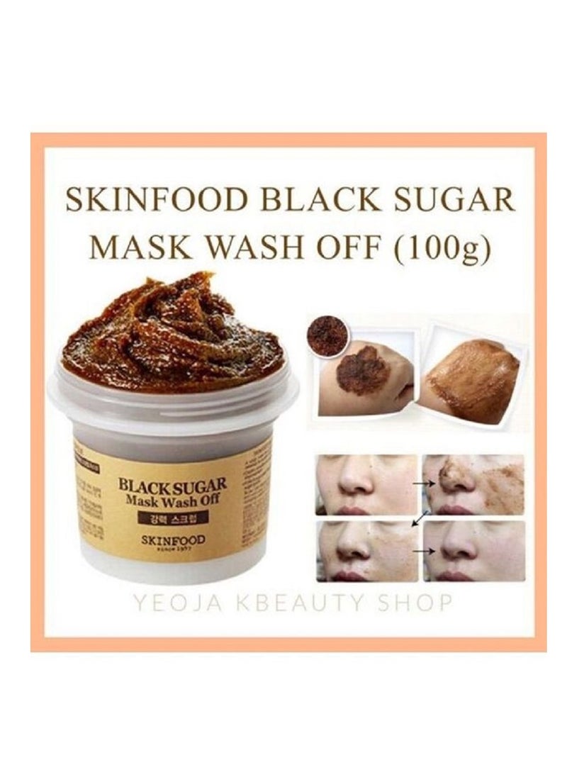 SKIN FOOD - Pack Of 12 Black Sugar Wash Off Mask 100grams x 12 - Image 1