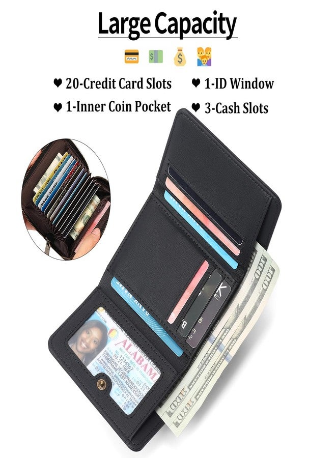 GAEKEAO Small Wallets for Women Leather RFID Blocking Credit Card Holder Wallet - Image 2