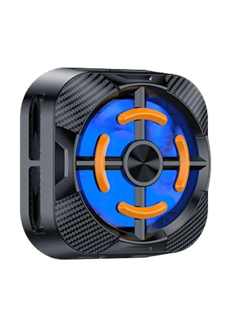 ELTRAZONE X79 Mobile Phone Cooling Fan with RGB Lights – USB Semiconductor Radiator with Back Clip, Adjustable Heat Sink Design, Silent Phone Cooler for Gaming, Streaming & Multitasking – Portable Smartphone Radiator Compatible with All Phones – Black  - Image 1
