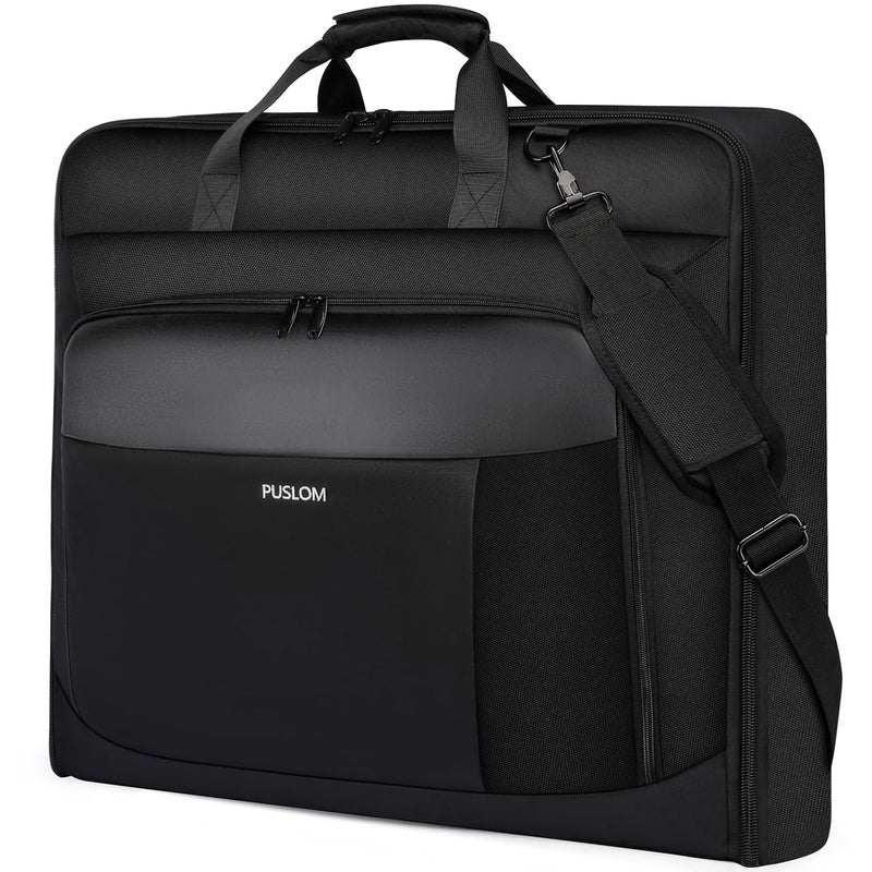 PUSLOM Garment Bag Travel Suit Bag for Men Large 40-Inch Carry on Garment Bag Up to 3 Suits for Business Trips,2 in 1 Hanging Suitcase Luggage Bags for Travel,Foldable Carry On Bag Fits 15.6Inch - Image 1