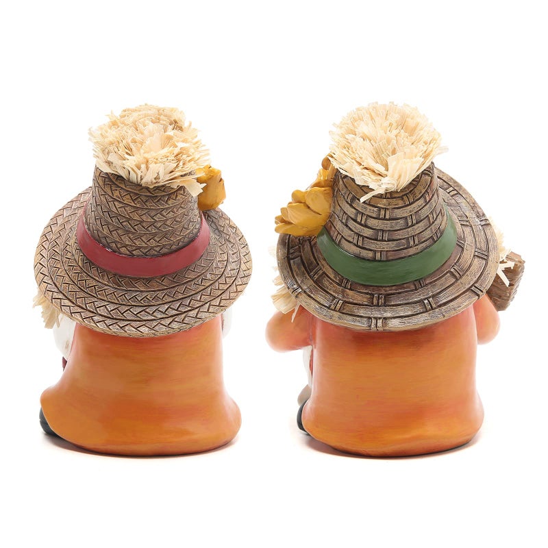 Hodao 2Pcs Fall Thanksgiving Pumpkin Gnomes Decorations Handmade Swedish Tomte Gnomes Elf For Fall Decor Gift - Fall Thanksgiving Party Home Kitchen Table Decor - Thanksgiving Autumn Gift - Image 3