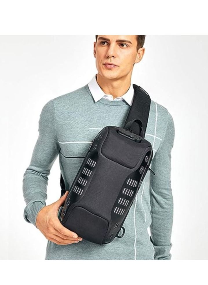 OZUKO - Anti Theft Sling Bag Shoulder Crossbody Backpack Waterproof Chest Bag with USB Charging Port Lightweight Casual Daypack - Image 1