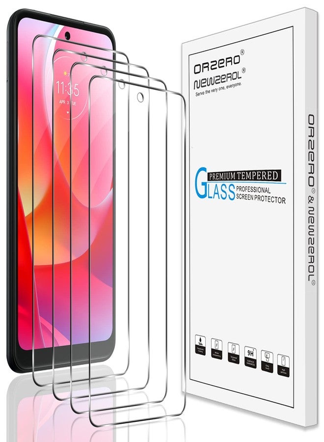 Orzero (4 Pack) Tempered Glass Screen Protector Compatible for Motorola Moto G Power 2022, Protector De Pantalla Anti-Scratch 9 Hardness HD Bubble-Free (Not for G Power 2021/G Power 2020) - Image 1