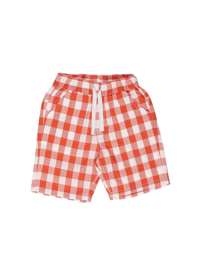 Panco HAVE SOME FUN Checkered Shorts with Elastic Waist  - Image 1