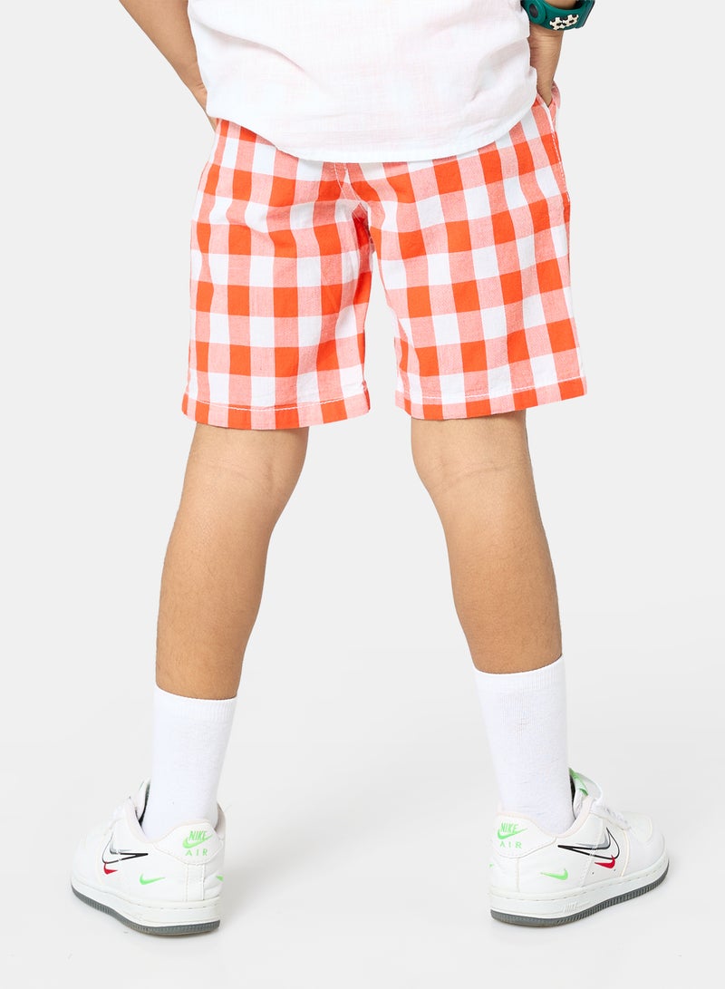 Panco Boys Checkered Shorts with Elastic Waist - Image 2