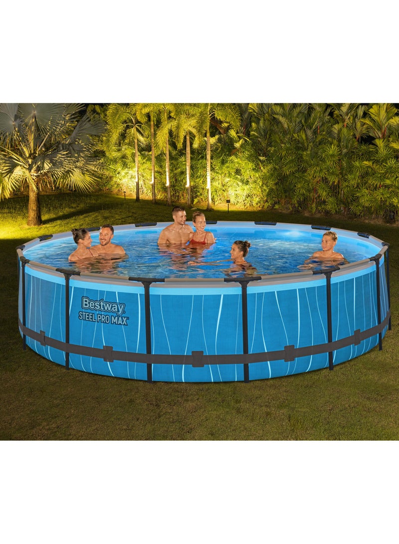 Bestway Pool Set Steel Pro Max LED 457x107cm | Includes LED light | Family Pool | Summer Pool - Image 4