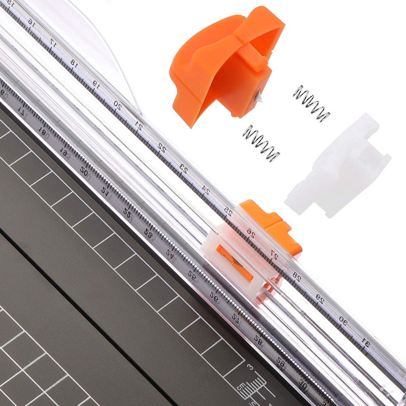 Firbon A4 Paper Cutter 12 Inch Titanium Paper Trimmer Scrapbooking Tool with Automatic Security Safeguard and Side Ruler for Craft Paper, Coupon, Label and Cardstock (Black) - Image 4
