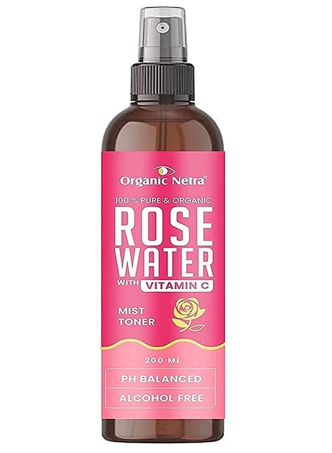 Organic Netra Rose Water With Vitamin C 200Ml & Ayurvedic Kumkumadi Tailam 30Ml Combo Set,Ayurvedic Glow Daily Night Regime (Set Of 2) - Image 2