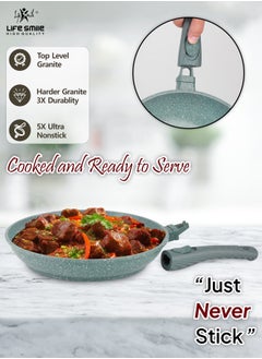 Life Smile LIFE SMILE Cookware Set - Pots and Pans set Granite Non Stick Coating 100% PFOA FREE, Induction Base Cooking Set with Removable Silicone Handles - Oven Safe (Green, 47 Pieces)  - Image 5
