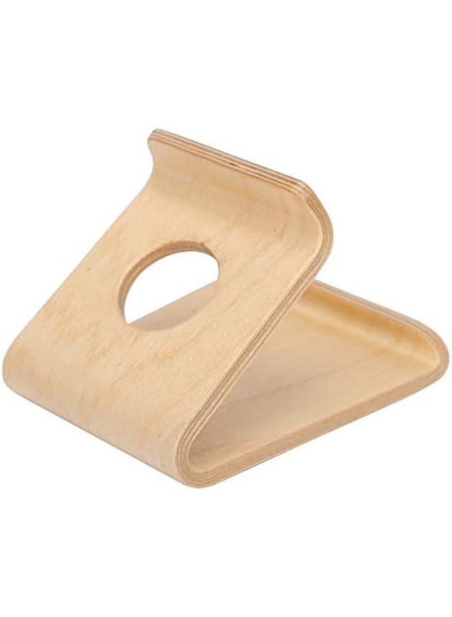 Acouto Light Walnut Double Sided Phone Tablet Holder Stand - Image 3