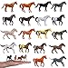 JOKFEICE Horse Figures 18PCS Plastic Miniature Animal Toys for Science Project Learning Educational Toys Cake Topper Birthday for Kids Toddlers - Image 2