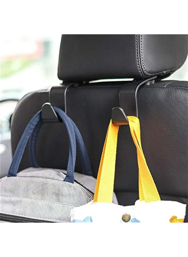 Generic Car Seat Headrest Hook Hanger Storage Organizer Universal for Handbag Purse Coat - 4 Pack, Black, S Type  - Image 2