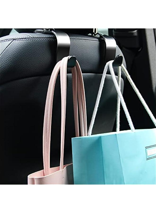 Generic Car Seat Headrest Hook Hanger Storage Organizer Universal for Handbag Purse Coat - 4 Pack, Black, S Type  - Image 3