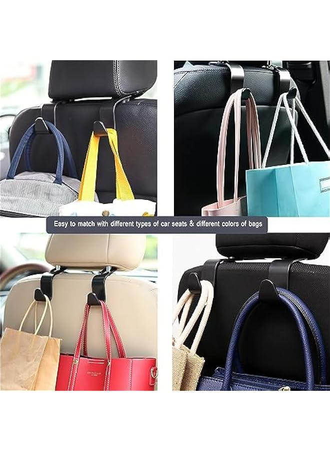 Generic Car Seat Headrest Hook Hanger Storage Organizer Universal for Handbag Purse Coat - 4 Pack, Black, S Type  - Image 5