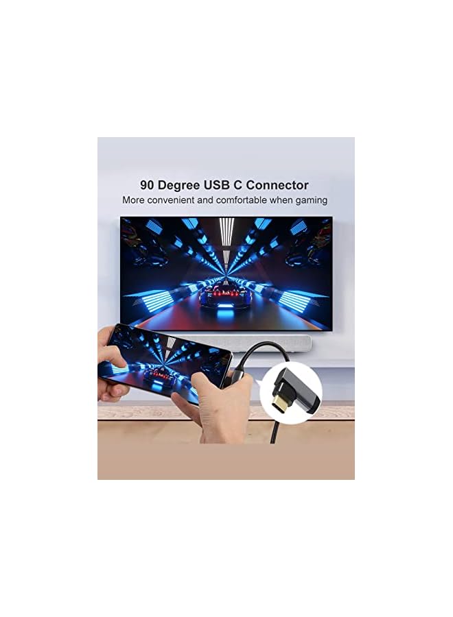 CableCreation Angle Usb C To Hdmi Cable 4K 60Hz 6Ft Right Angle Type C To Hdmi Adapter Support Hdr 18Gbps Compatible For Macbook Pro Air 2020 2018 Ipad Air 2020 Ipad Pro G7 G8 Galaxy S22 S20 - Image 2