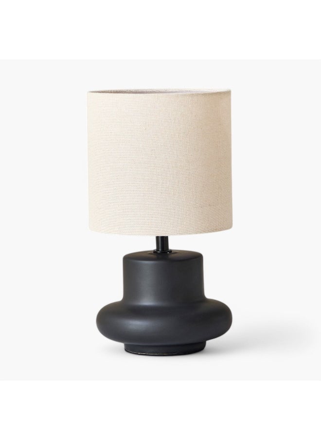 Home Box Emzie Ceramic Table Lamp with Linen Shade - 28 cm  - Image 5