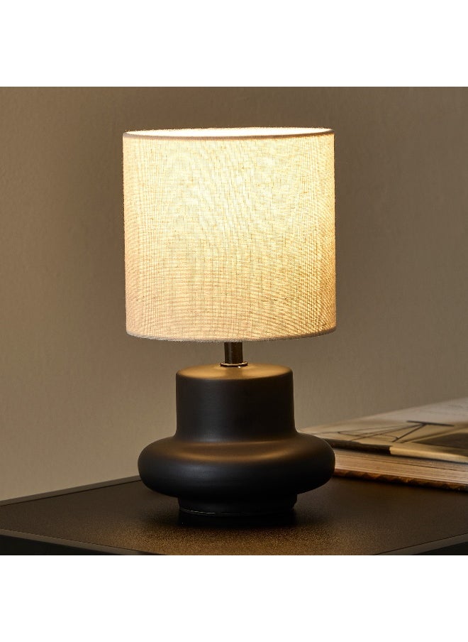Home Box Emzie Ceramic Table Lamp with Linen Shade - 28 cm  - Image 2