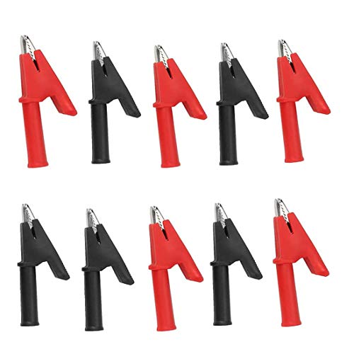 bnafes10Pcs Full Insulated Crocodile Clips with 4mm Socket Banana Jack Copper Test Clamp Wire Clip Alligator Clips 30A - Image 3