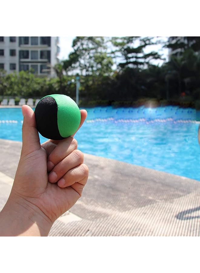 KASTWAVE Water Bouncing Ball Hand Stress Relief Ball 2 Pack Water Jumping Ball For Swimming Pool Beach Ocean And Outdoor Activity (Yellow+Green 5.5Cm) - Image 3