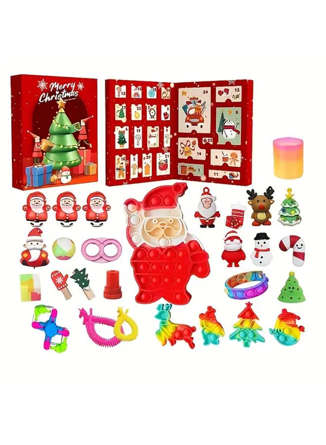 Christmas Book Advent Calendar 24 Day Sensory Surprise Toys For Kids - Image 1