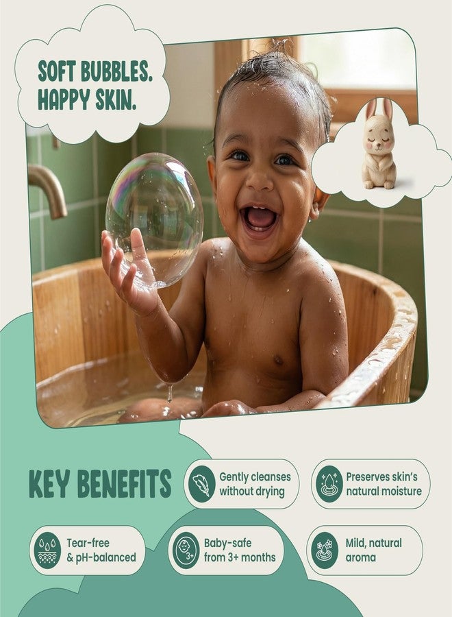 Green Milk Green Cuddle Gentle Baby Wash | Soap-Free Baby Cleanser with Rice, Green Gram, Aloe Vera & Coconut Oil | Tear-Free | For Sensitive Baby Skin | No Parabens or Sulfates | Dermatologist & Pediatrician Tested | 200 ml - Image 3