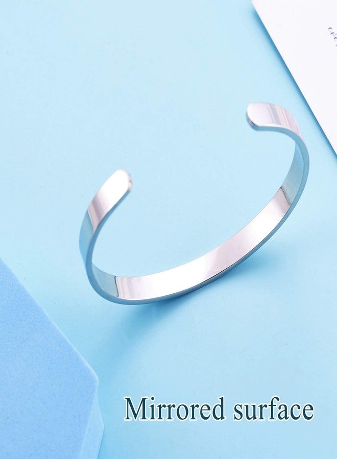 LParkin Galactic Saga Cuff Bracelet - Polished Steel Wrist Jewelry Inspired by Epic Space Adventures | May the Force Themed Gift for Women & Men - Image 5