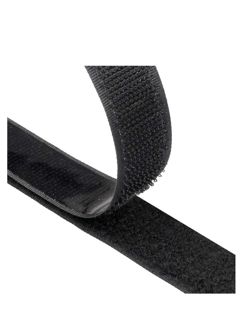 Y&D Hook and Loop Tape Self Adhesive Sticky Heavy Duty Reusable Double Sided Roll Strength Velcro Heavy-Duty Stick On Tape-Black 8M  - Image 1