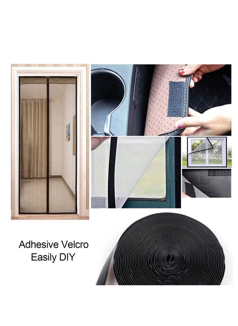 Y&D Hook and Loop Tape Self Adhesive Sticky Heavy Duty Reusable Double Sided Roll Strength Velcro Heavy-Duty Stick On Tape-Black 8M  - Image 3