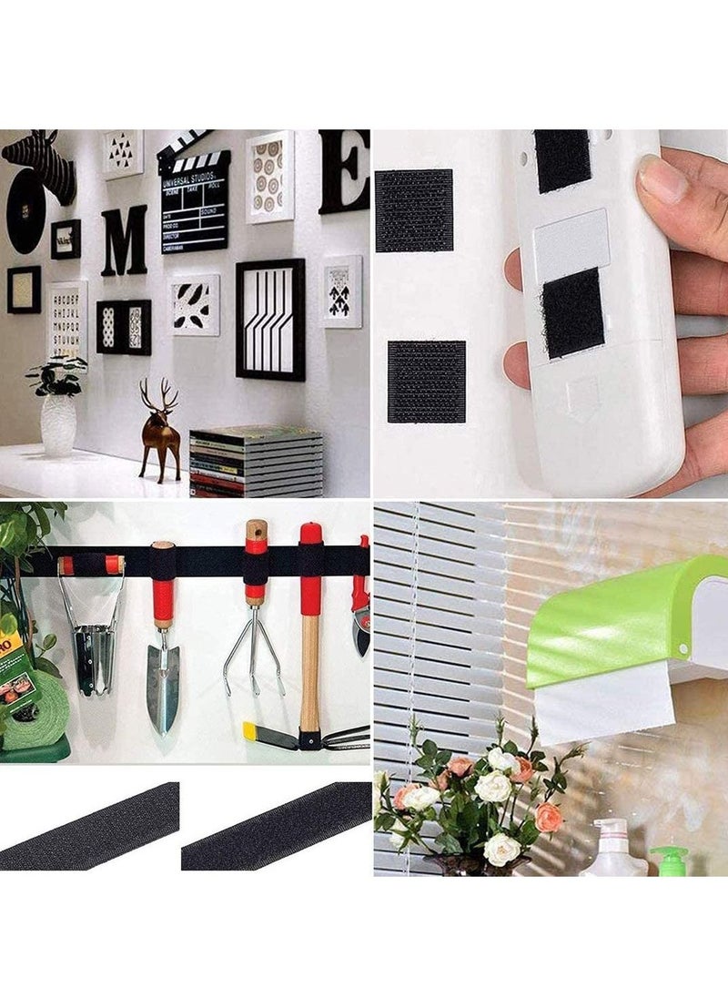 Y&D Hook and Loop Tape Self Adhesive Sticky Heavy Duty Reusable Double Sided Roll Strength Velcro Heavy-Duty Stick On Tape-Black 8M  - Image 4