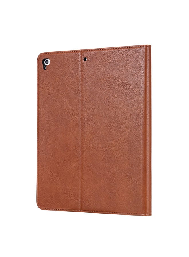 NIBEMINENT Protective Flip Case Cover With Wallet Card Slot For Apple iPad 9.7-Inch 2018 / 2017 Air 2/Pro Brown  - Image 2