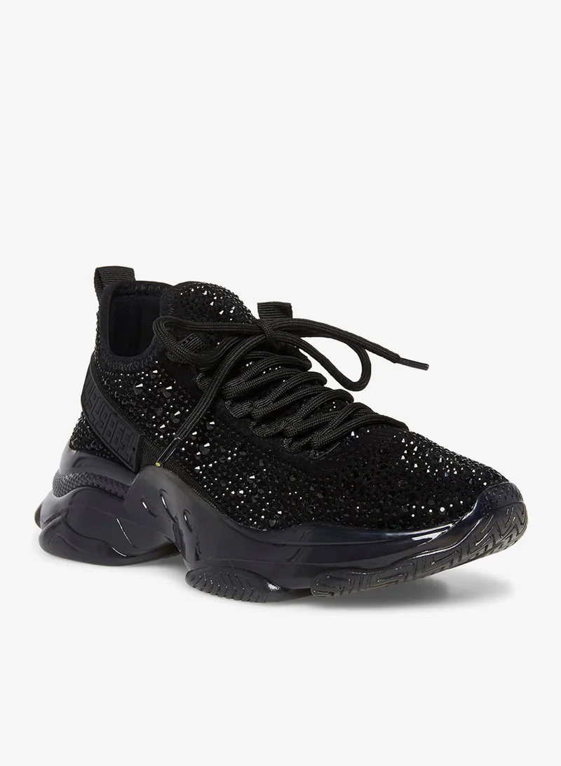 Flat-Sports Black Women's Sneakers