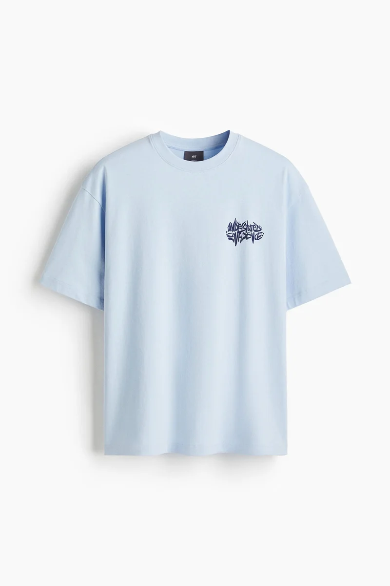 اتش اند ام تيشيرت قطني بقصة مريحة