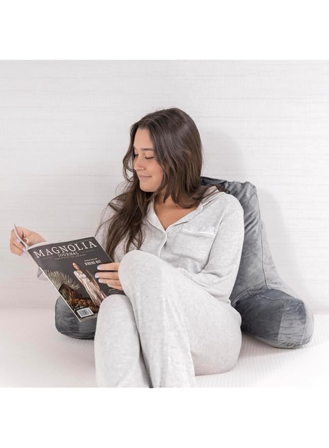 erorex Standard 46Cm Reading Pillow With Shredded Memory Foam Great As Backrest For Books Or Gaming 46Cm X 38Cm Sit Up Pillow - Image 2