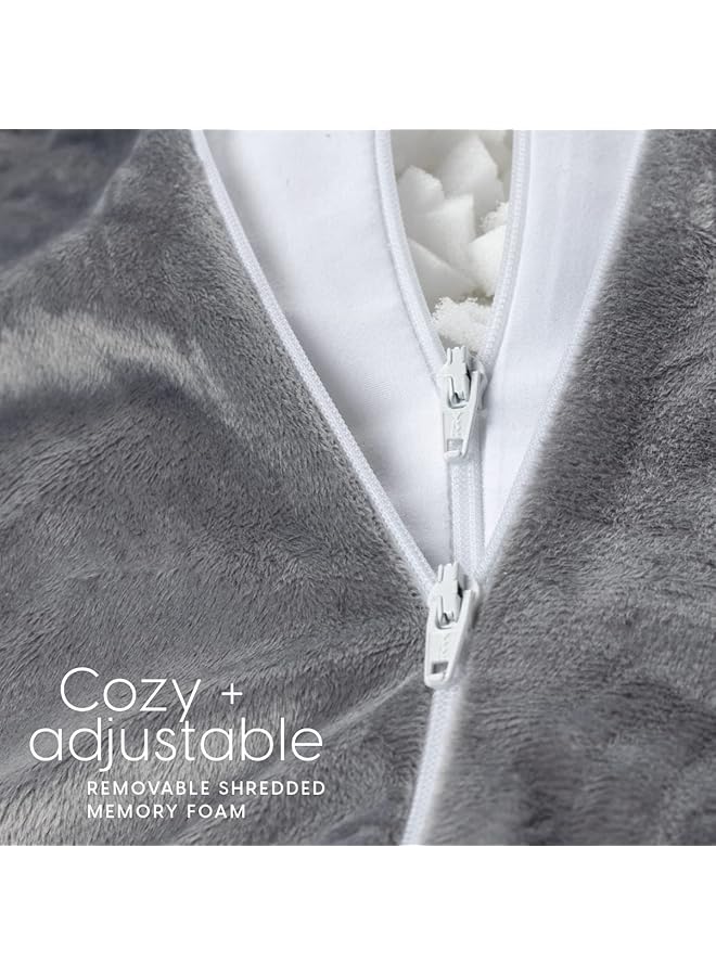 erorex Standard 46Cm Reading Pillow With Shredded Memory Foam Great As Backrest For Books Or Gaming 46Cm X 38Cm Sit Up Pillow - Image 5