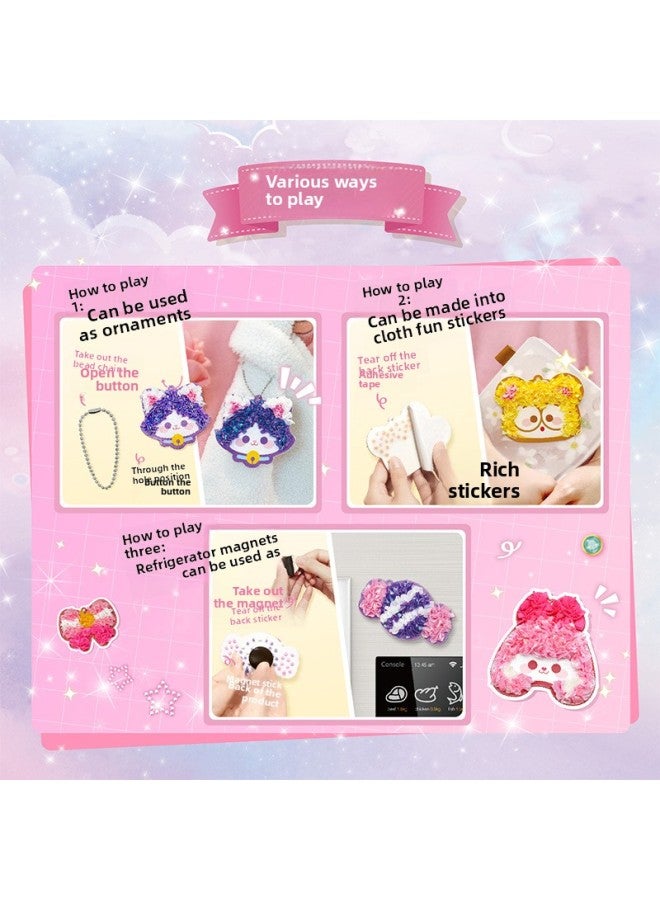 Spot Small Toy Creative DIY Cloth Fun Magic Fairy Skirt Children's Handmade Refrigerator Sticker Hanging Toy-Color:The Trumpet Spirit Holiday (8 Colors And 3 Patterns)  - Image 5