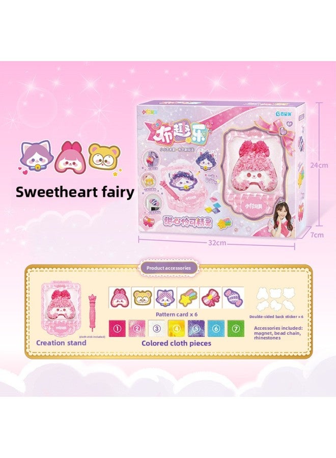 Spot Small Toy Creative DIY Cloth Fun Magic Fairy Skirt Children's Handmade Refrigerator Sticker Hanging Toy-Color:The Trumpet Spirit Holiday (8 Colors And 3 Patterns)  - Image 3
