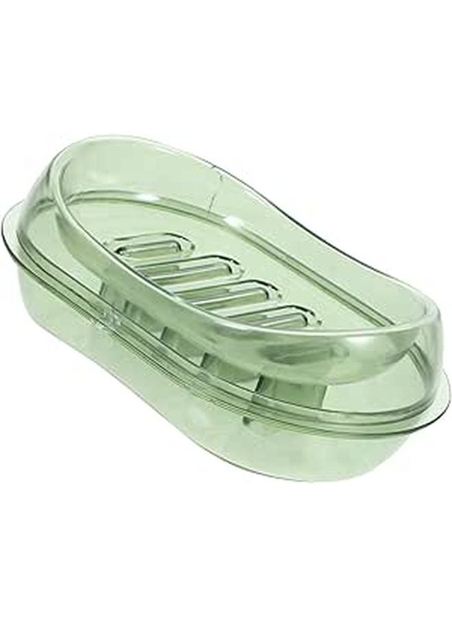 Transparent Double Layer Soap Dish Self Draining Holder for Bathroom Kitchen - Image 1