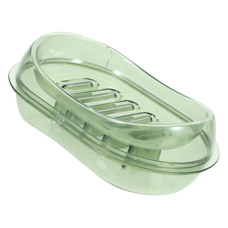 Transparent Double Layer Soap Dish Self Draining Holder for Bathroom Kitchen - Image 2