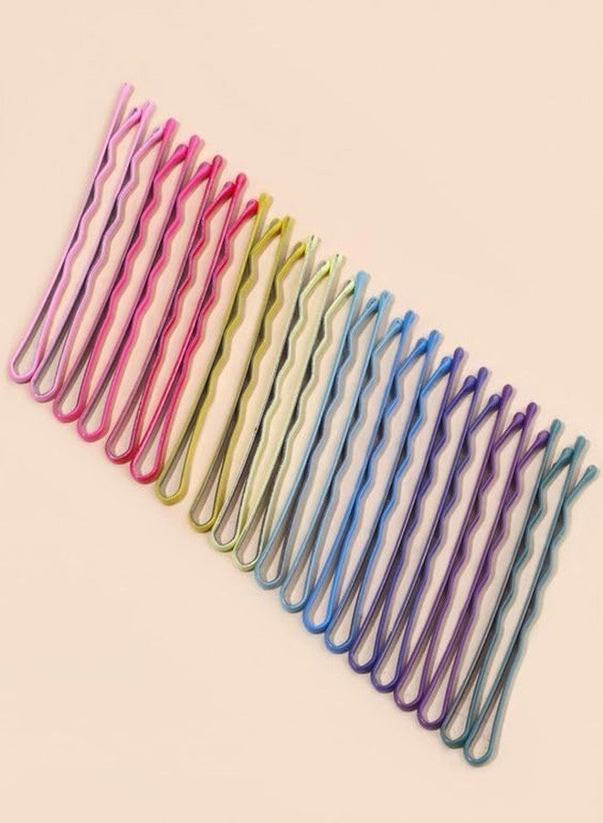 GODFLY Brown Bobby Pins 6 Cm For Girls Women, Mini Wavy Hair Clips For Updos, Non Slip Hairpins For Daily Use, Durable Metal Hair Accessories For Bridal, Office, Travel, 40 PCS-MULTI COLOR - Image 3