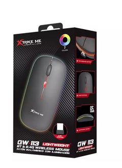XTRIKE ME GW113 Wireless Bluetooth Mouse, Rechargeable LED Dual Mode Mouse (Bluetooth 5.2 and USB Receiver) Portable Silent Mouse,for Laptop/Desktop/Tablet  - Image 2